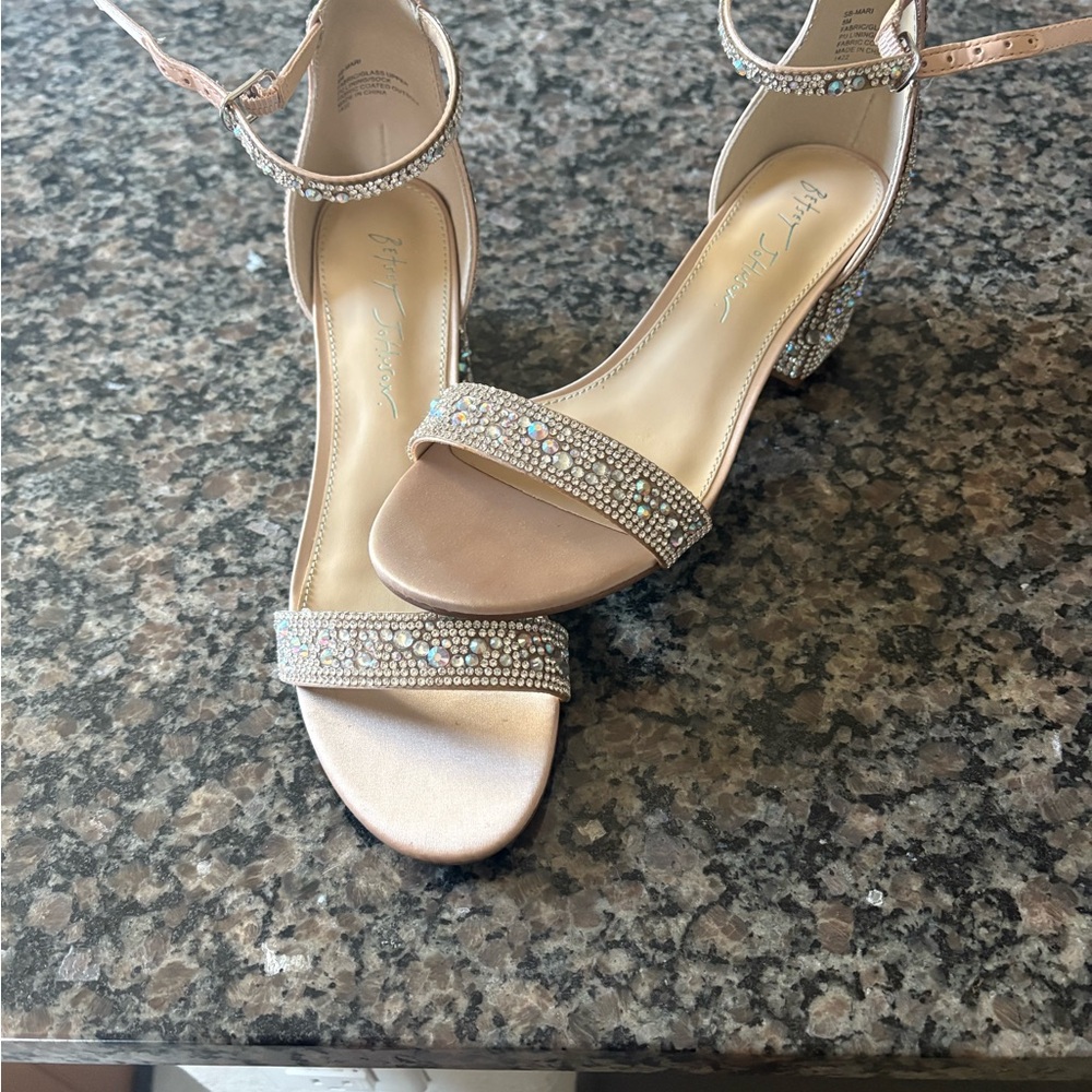 Elegant Rhinestone Embellished Betsy Johnson Heels